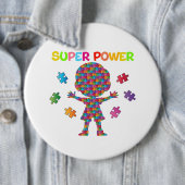 Autisme, superkracht ronde button 6,0 cm (In situ)