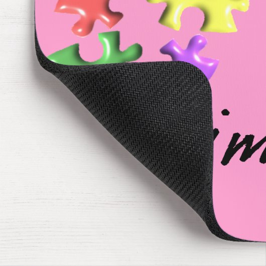 Autisme Support geeft een "beeld"-ontwerp Muismat (Hoek)