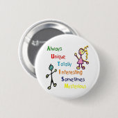 Autisme Traits Ronde Button 5,7 Cm (Voorkant /achterkant)