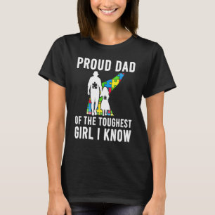 Autisme Trotse Vader Van Het Toughste Meisje Papa T-shirt