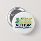 Autisme Ugly Ducking Ronde Button 5,7 Cm (Voorkant /achterkant)