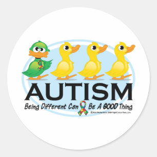 Autisme Ugly Ducking Ronde Sticker