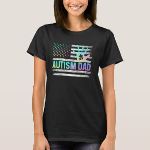 Autisme Vader Bewustzijn Amerikaanse Vlag USA kind T-shirt