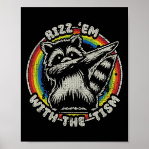 Autisme Vintage Rizz Em Met De Tism Meme Autistisc Poster