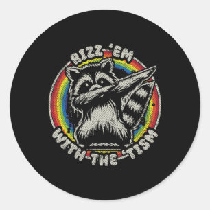 Autisme Vintage Rizz Em Met De Tism Meme Autistisc Ronde Sticker