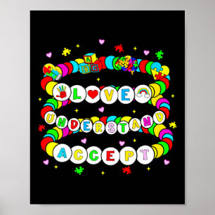 Autisme Vriendschap Armband Liefde Accepteren Begr Poster