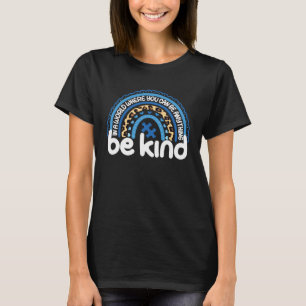 Autisme Vrouwen Mannen Regenboog Wees Aardig Autis T-shirt
