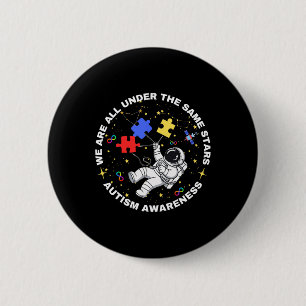 Autisme We zijn allemaal onder dezelfde sterren Sp Ronde Button 5,7 Cm
