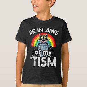 Autisme Wees in Awe van Tism Wasbeer ASD Bewustzij T-shirt