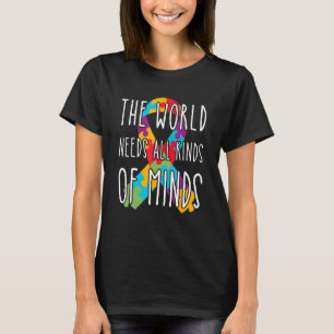 Autisme weet dat de wereld alle soorten geld nodig t-shirt