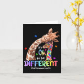 Autisme weet dat het oké is om een andere Giraffe  Kaart (Gele Bloem)