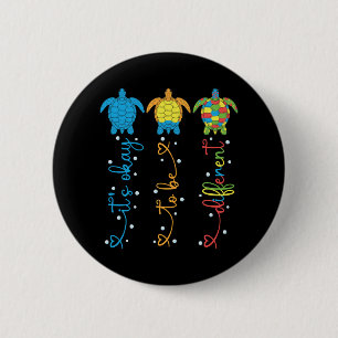 Autisme weet dat het oké is om een andere Zee schi Ronde Button 5,7 Cm
