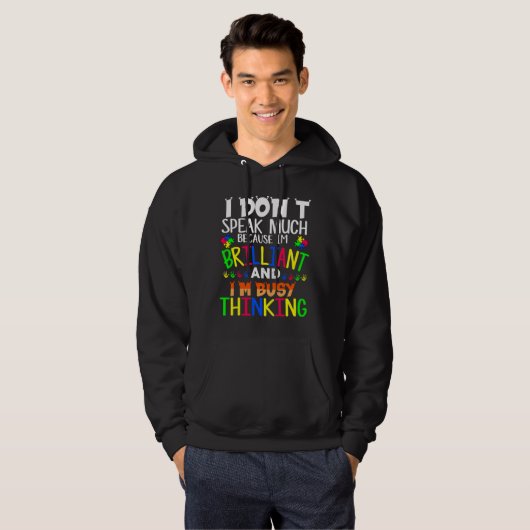 Autisme weet dat ik veel briljant spreek hoodie (Voorkant volledig)