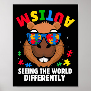 Autisme Wereld Anders Zien Bewustzijn Capy Poster