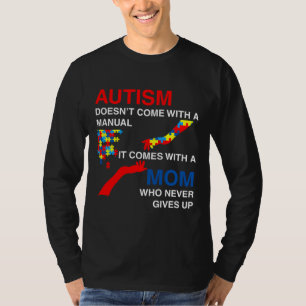 Autisme wordt geleverd met een handleiding met een t-shirt