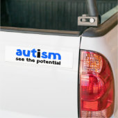 Autisme - zie het potentieel bumpersticker (Op Truck)