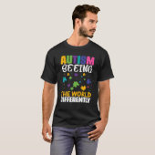 Autisme ziet de wereld anders t-shirt (Voorkant volledig)