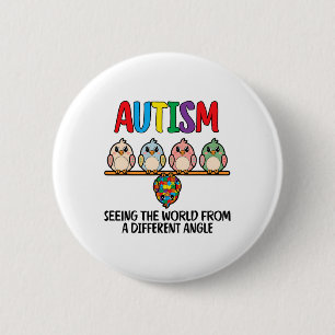 Autisme ziet de wereld vanuit een andere hoek ronde button 5,7 cm