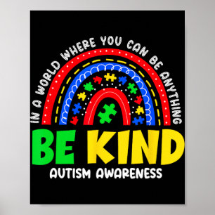 Autisme Zoon Kind Dochter Moeder Regenboog Wees Aa Poster