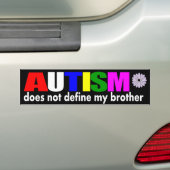 Autisme zuster bumpersticker (Op auto)