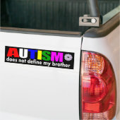 Autisme zuster bumpersticker (Op Truck)