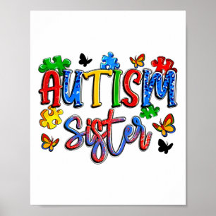Autisme Zuster Wereld Autisme Bewustzijnsdag Famil Poster