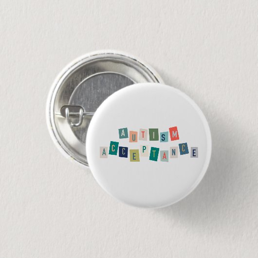 Autismeaanvaarding Ronde Button 3,2 Cm (Voorkant /achterkant)