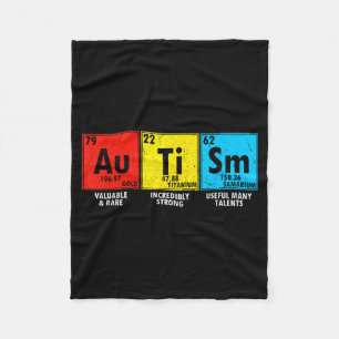 Autismebewustzijn Elementen Periodiek Systeem Mann Fleece Deken