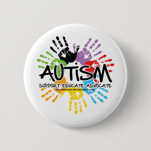 Autismhanddruk Ronde Button 5,7 Cm (Voorkant)
