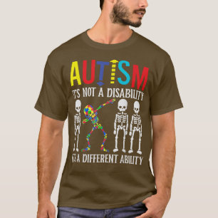 AutismHet is een andere functie die skeleton Pu do T-shirt