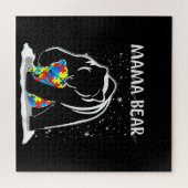 Autiste | Mama Oear Autisme Puzzle Pièce Snowflake (Horizontal)