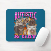 Autistic And Gay Funny Cat Meme Bootleg Graphic  Muismat (Met muis)