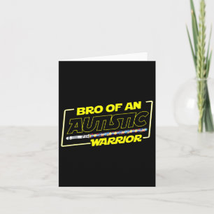 Autistic Autism Awareness Warrior Brother Boys Man Kaart