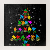 Autistic | Autism Puzzle Piece Christmas Tree (Vertical)