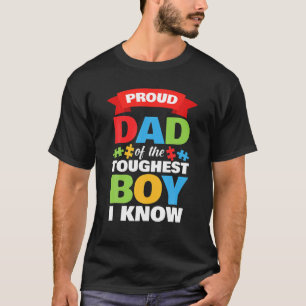 Autistic Awareness Month Mannen Proud Autism Dad T-shirt