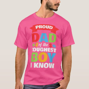 Autistic Awareness Month Mannen Proud Autism Dad T-shirt