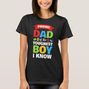 Autistic Awareness Month Mannen Proud Autism Dad T-shirt