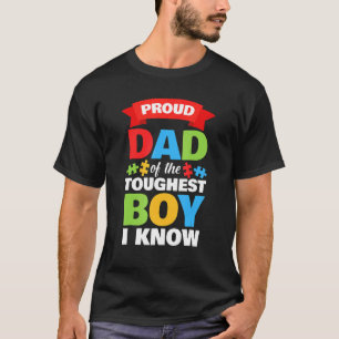 Autistic Awareness Month Mannen Proud Autism Dad T-shirt