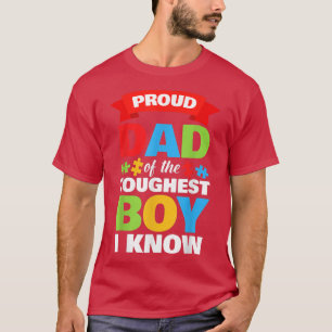 Autistic Awareness Month Mannen Proud Autism Dad T-shirt
