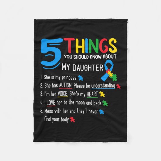 Autistic Dautisme Autisme Awareness Support Mama D Fleece Deken (Voorkant)