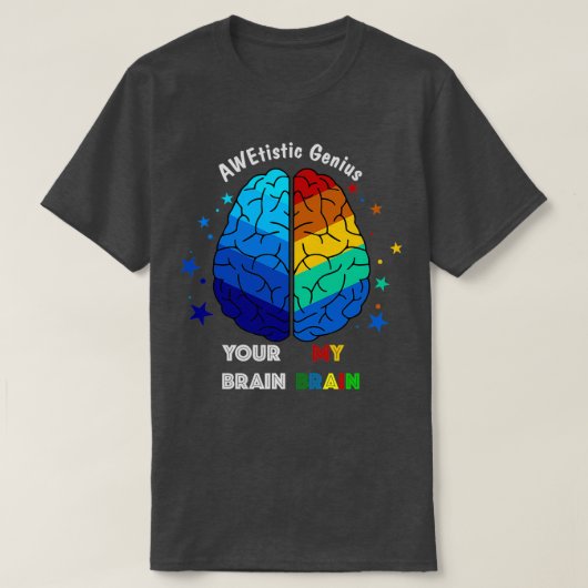 Autistic Genius Autisme T-shirt (Design voorkant)