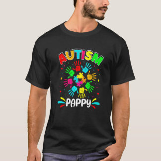 Autistic Pappy Puzzle Support Family Autism Awaren T-shirt