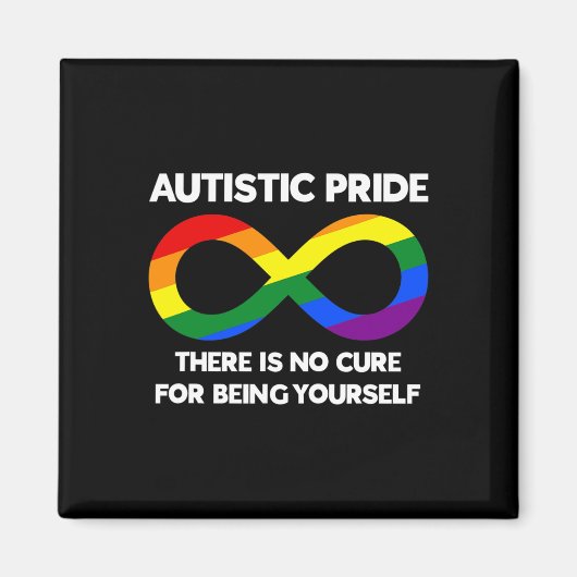Autistic Pride - Autism Awareness - Rainbow Infini Magneet (Voorkant)