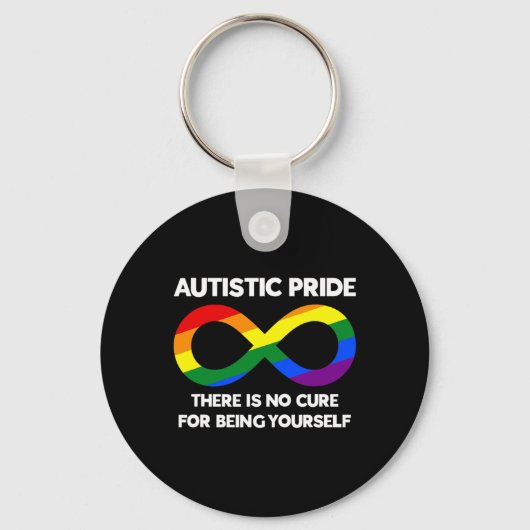 Autistic Pride - Autism Awareness - Rainbow Infini Sleutelhanger (Voorkant)