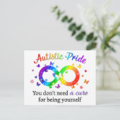 Autistic Pride Briefkaart (Staand voorkant)