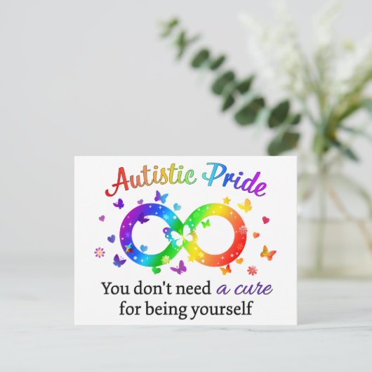 Autistic Pride Briefkaart (Staand voorkant)