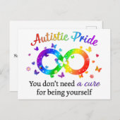 Autistic Pride Briefkaart (Voorkant / Achterkant)