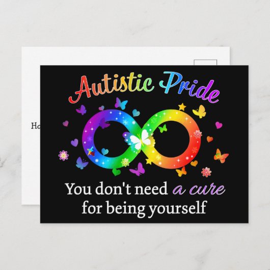 Autistic Pride Briefkaart (Voorkant / Achterkant)