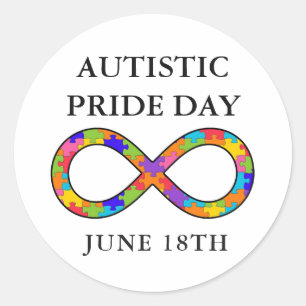 Autistic Pride Day 18 juni Bewustzijn Stickers