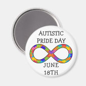 Autistic Pride Day June 18th Magnet Magneet (Voorkant / Achterkant)
